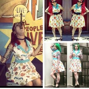 NWT Sourpuss side show Jane dress retro rockabilly style XL see measurements